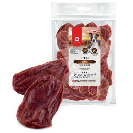 Przysmak Dla Psa Maced Smart+ Economy Pack Steki  WOŁOWE 500g
