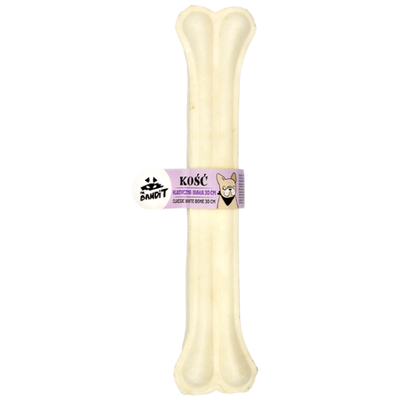 Mr Bandit KOŚĆ KLASYCZNA BIAŁA 30cm naturalny przysmak dla psa