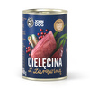 John Dog BERRY ADULT CIELĘCINA z żurawiną 6x 400g - Mokra Karma dla psów, 96% mięsa