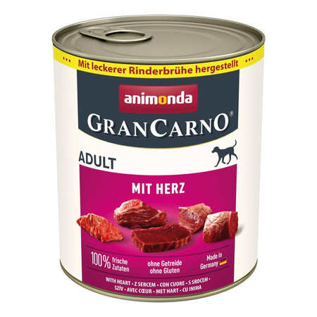 Animonda GranCarno Adult 6x800g Mokra Karma Dla Psa Mix Smaków Wołowina Jagnięcina Kaczka Indyk Wieprzowina Kurczak