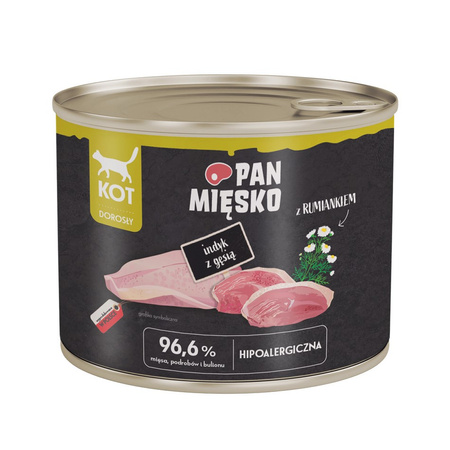 Pan Mięsko 6x200g Hipoalergiczna Mokra Karma Dla Dorosłych Kotów Mix 3 Smaków
