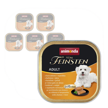 Animonda Vom Feisten Mokra Karma Dla Psa 6x150g Z Kurczakiem I Wątróbką