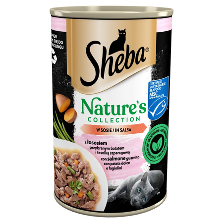 Sheba Wybór Smaków w Sosie Puszka 24x400g Nature's Collection Mokra Karma Dla Dorosłych Kotów