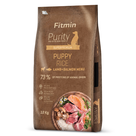 Fitmin Purity Puppy Rice Lamb & Salmon 12kg Sucha Karma Dla Szczeniąt z Jagnięciną i Łososiem