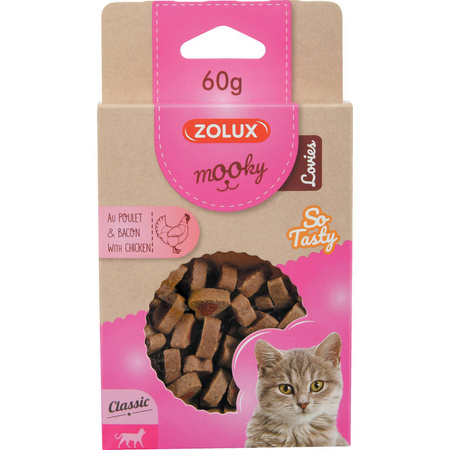 ZOLUX Przysmak MOOKY LOVIES Dla Kota z kurczakiem i bekonem 60 g