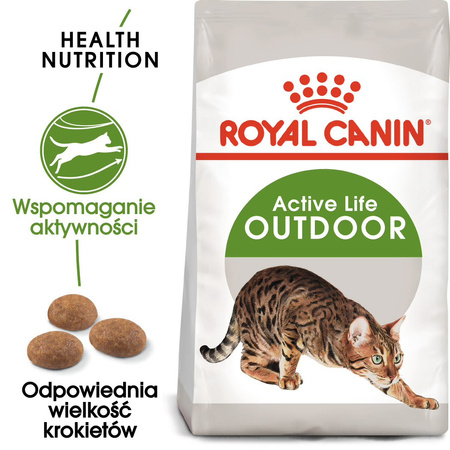 Royal Canin Outdoor 4kg Sucha Karma Dla Kotów Dorosłych Wychodzących Na Zewnątrz
