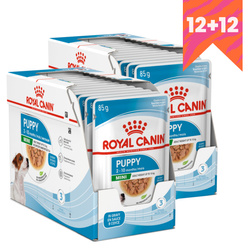 Royal Canin Mini Puppy 24x85g Mokra Karma w Sosie Dla Szczeniąt Do 10 Miesiąca Małych Ras 12+12 GRATIS