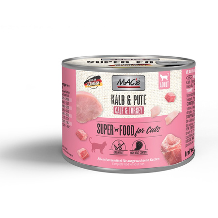 MAC's Cat Mokra Karma Dla Kota Cielęcina Indyk 6x200g