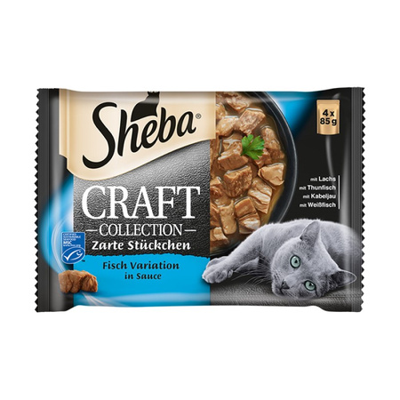 Sheba Saszetka 4x85g Craft Collection Smaki Rybne Mokra Karma Dla Kotów W Sosie