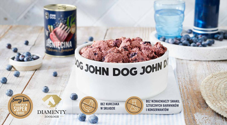 John Dog Berry Line Mix Smaków Dzik I Cielęcina Wołowina I Królik Jagnięcina I Śledź 24x800g Mokra Karma Dla Szczeniąt
