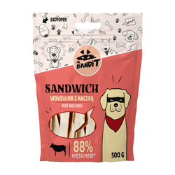 Mr Bandit SANDWICH Wołowina z kaczką 500g - naturalny przysmak dla psów