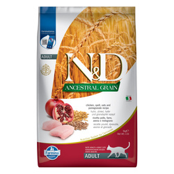 Farmina N&D Cat Ancestral Grain Chicken & Pomegranate Adult 5kg Sucha Karma Dla Kota Kurczak z Granatem