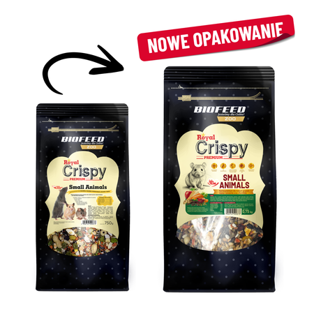 Biofeed Royal Crispy Premium Small Animals 0,75kg Karma Dla Małych Gryzoni Chomika Myszy I Szczura