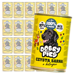 Dobry Pies Mono Sarna 24x400g Monoproteinowa Mokra Karma Dla Dorosłych Psów Z Alergią I Nietolerancją Pokarmową Sarnina Z Kolagenem