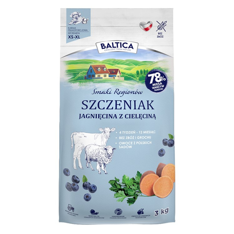 Baltica Puppy Sucha Karma Jagnięcina z cielęciną Dla Szczeniąt
