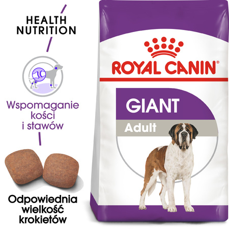 Royal Canin Giant Adult Karma Sucha Dla Psów Dorosłych Ras Olbrzymich 2x15kg