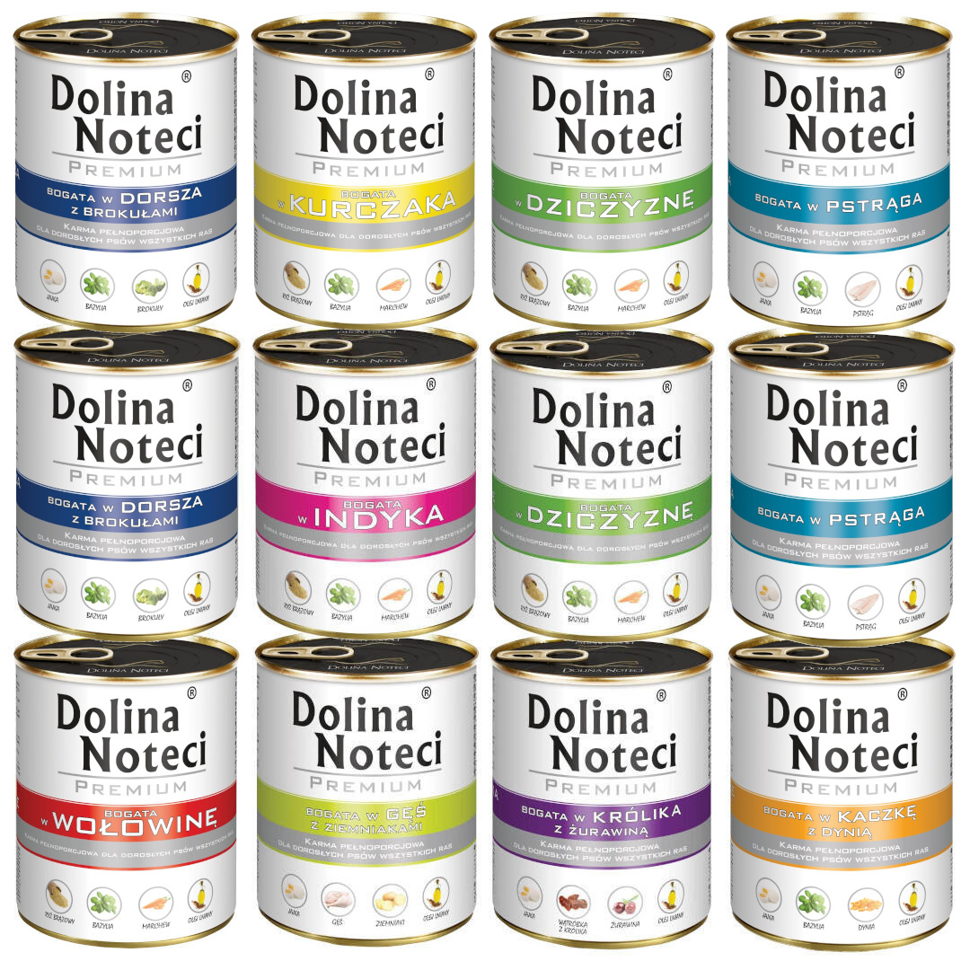Dolina Noteci Premium Mix Smaków 10x800g Mokra Karma Dla Psa z Rybą