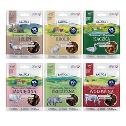 Baltica 6x30g Półmiękki Naturalny Hipoalergiczny Przysmak Treningowy Dla Psa Mix 6 Smaków