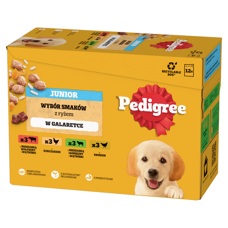 Pedigree Junior Saszetka 36x100g Mokra Karma W Galaretce Dla Psa Mix Czterech Smaków