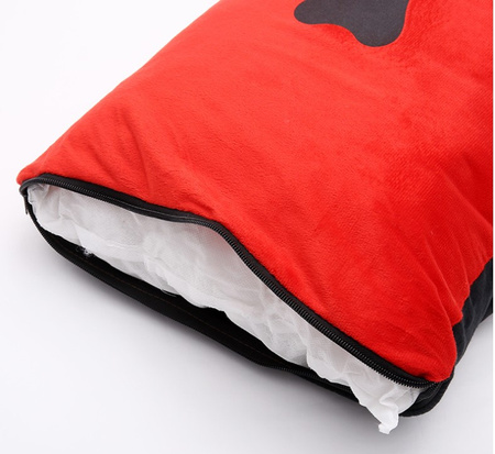 Legowisko z poduszką dla psa, kota, pupila M 55*45*18 cm Czarno-szare