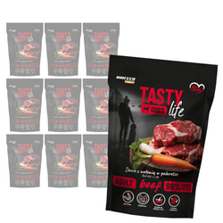 Biofeed Tasty Dogs Life z Wołowiną w Galaretce 10x500g Bezzbożowa Mokra Karma Dla Psa