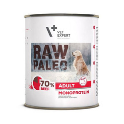 Vetexpert RAW PALEO Adult Beef 800g z Wołowiną - Mokra Karma Dla Psów, Niskokaloryczna