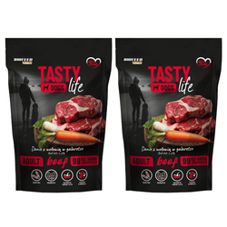 Biofeed Tasty Dogs Life z Wołowiną w Galaretce 2x500g Bezzbożowa Mokra Karma Dla Psa