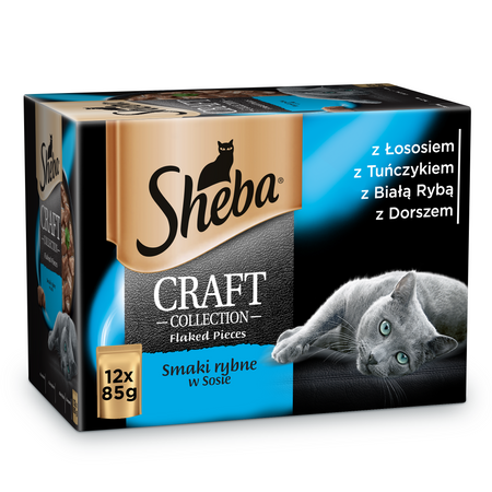 Karma morka dla dorosłego kota Sheba Craft Collection Smaki Rybne 12x85g (1.02kg)