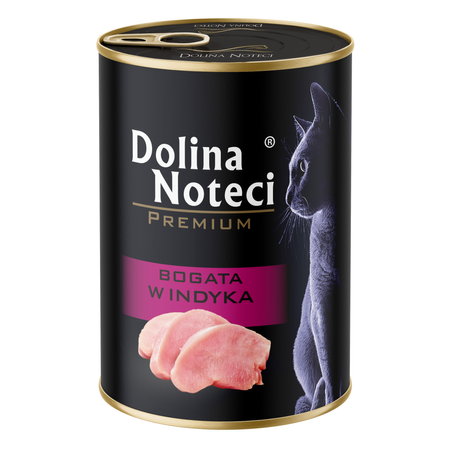 Dolina Noteci Premium 12x400g Mokra Karma Dla Kota Bogata w Indyka i Gęś