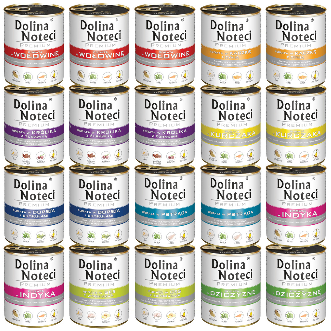 Dolina Noteci Premium Mix Smaków 10x800g Mokra Karma Dla Psa z Rybą