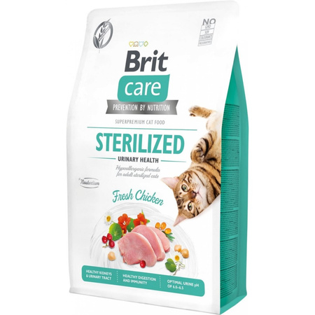 BRIT CARE Sucha Karma Premium Bezzbożowa dla Kotów Sterylizowanych na Zdrowe Nerki 2kg