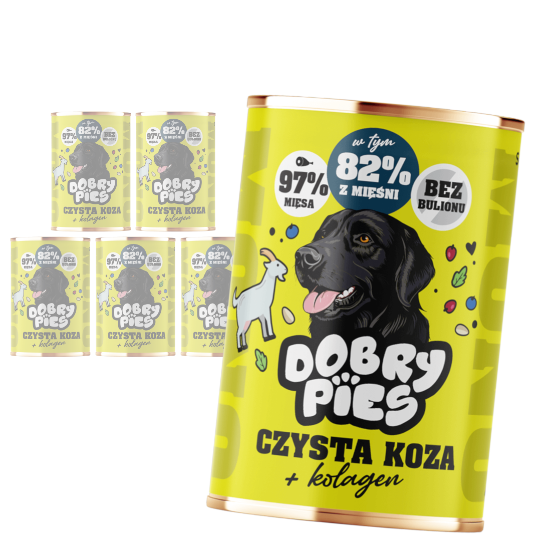 Dobry Pies Mono Koza Monoproteinowa Mokra Karma Dla Dorosłych Psów Koza I Kolagenem