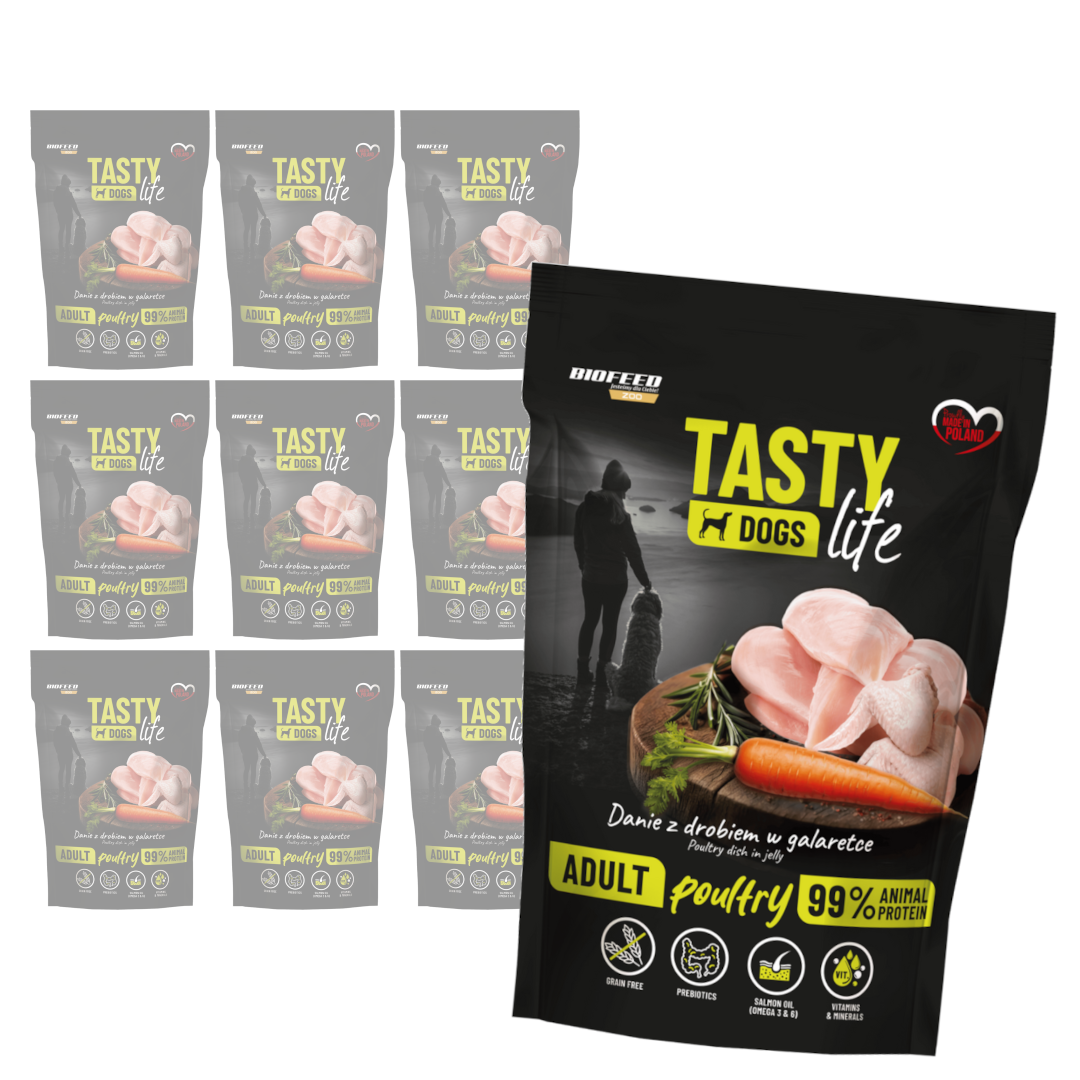 Mokra karma dla psów Tasty Dogs Life Drób