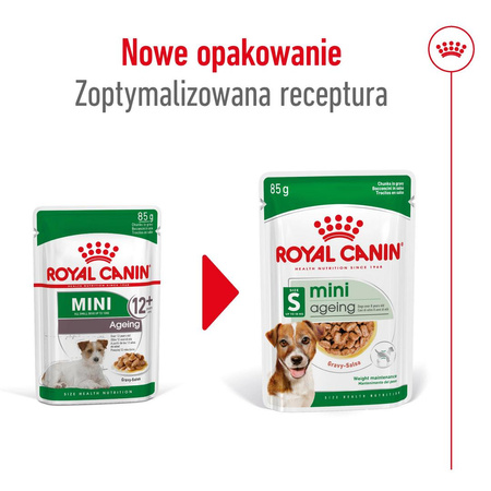 Royal Canin Mini Ageing 85g Karma Mokra Kawałki W Sosie Dla Psów Dojrzałych Po 8 Roku Życia Ras Małych