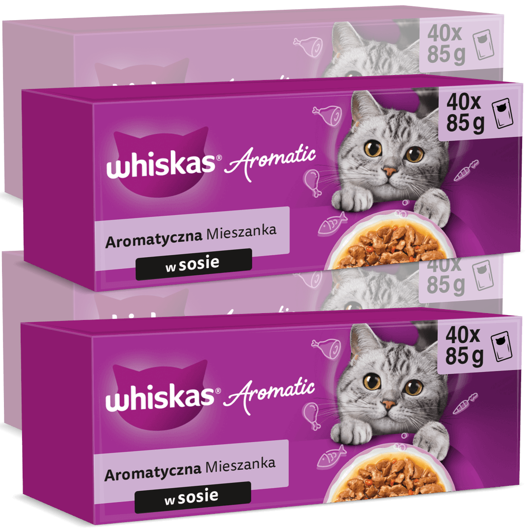 Whiskas Aromatic Adult Mokra Karma Dla Kotów Aromatyczna Mieszanka W Sosie