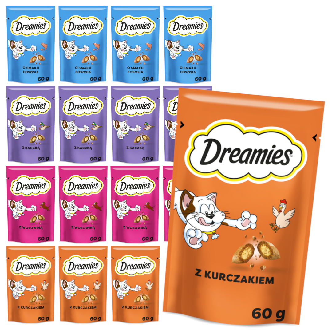 Dreamies Chrupiące Przysmaki Dla Kota Z Kremowym Nadzieniem Mix 4 Smaków