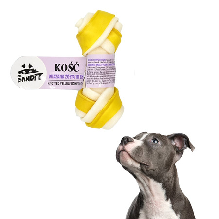 Mr Bandit KOŚĆ WIĄZANA ŻÓŁTA 10cm naturalny przysmak dla psa