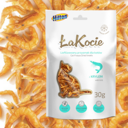 Hilton ŁaKocie Liofilizowany Kryl 30g Naturalny Przysmak Dla Kota