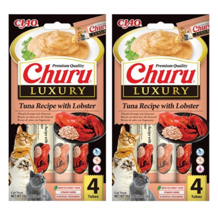 Inaba Cat Churu Luxury 8x14g (112g) Kremowy Przysmak Dla Kota Tuńczyk z Homarem