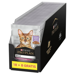 Purina Pro Plan Adult Delicate Digestion 26x85g (18+8 GRATIS) Mokra Karma Dla Kota z Indykiem w Sosie