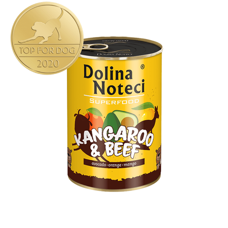 Dolina Noteci Superfood Mokra Karma Dla Psa Kangur Wołowina 24x400g