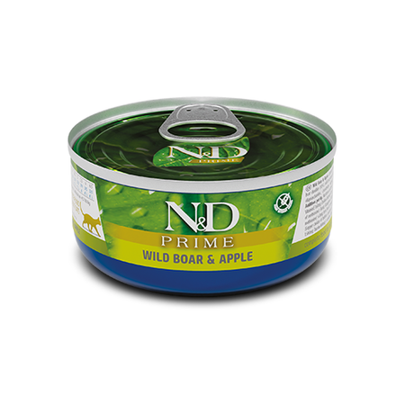 N&D Cat Prime Boar & Apple 48x70g Mokra Karma Dla Kota Dzik I Jabłko