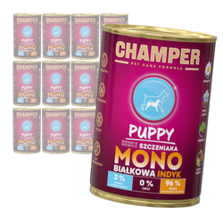 Champer Puppy Monobiałkowa 12x400g Mokra Karma Dla Szczeniąt Z Indykiem Wsparcie Rozwoju