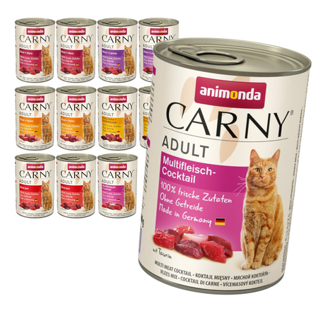 Animonda Carny Adult 12x400g Mokra Karma Dla Dorosłych Kotów Mix Smaków