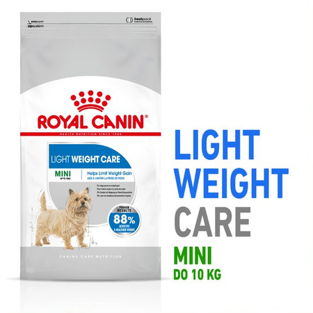 Royal Canin Mini Light Care Karma Sucha 8kg + Pasztet 12x85g Dla Psów Ras Małych Z Tendencją Do Nadwagi