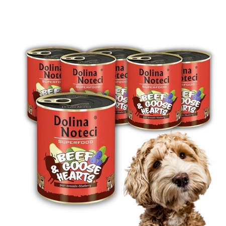 DOLINA NOTECI SUPERFOOD WOŁOWINA SERCA GĘSI 6x800g