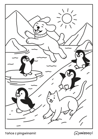 Kolorowanka ze Zwięrzętami Przygody Unika i Unii