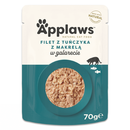Applaws Cat Mokra Karma Dla Kota 24x70g Filet z Tuńczyka z Makrelą w Galaretce