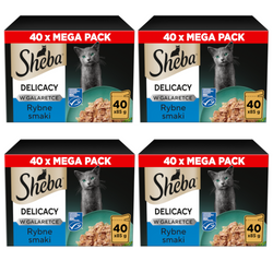Sheba Delicacy Rybne Smaki w Galaretce 160x85g Mokra Karma Dla Kota
