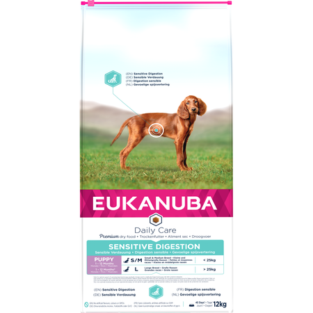 EUKANUBA Sensitive Digestion Sucha Karma Z Kurczakiem Dla Szczeniąt Z Wrażliwym Przewodem Pokarmowym 12kg